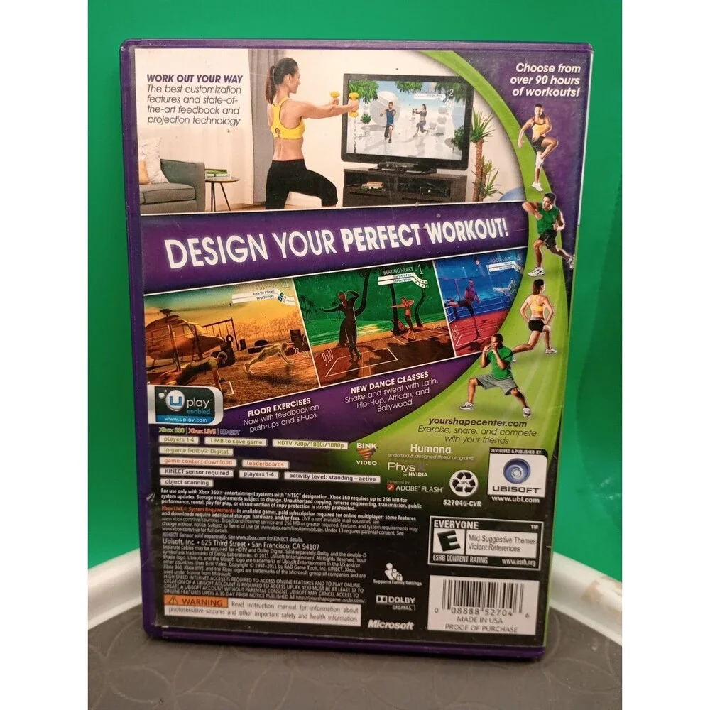 Your Shape Fitness Evolved 2012 Microsoft Xbox 360 Exercize